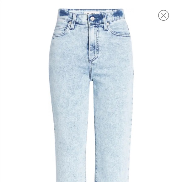 Sabine High Waist Raw Hem Ankle Straight Leg Jeans - Picture 4 of 11